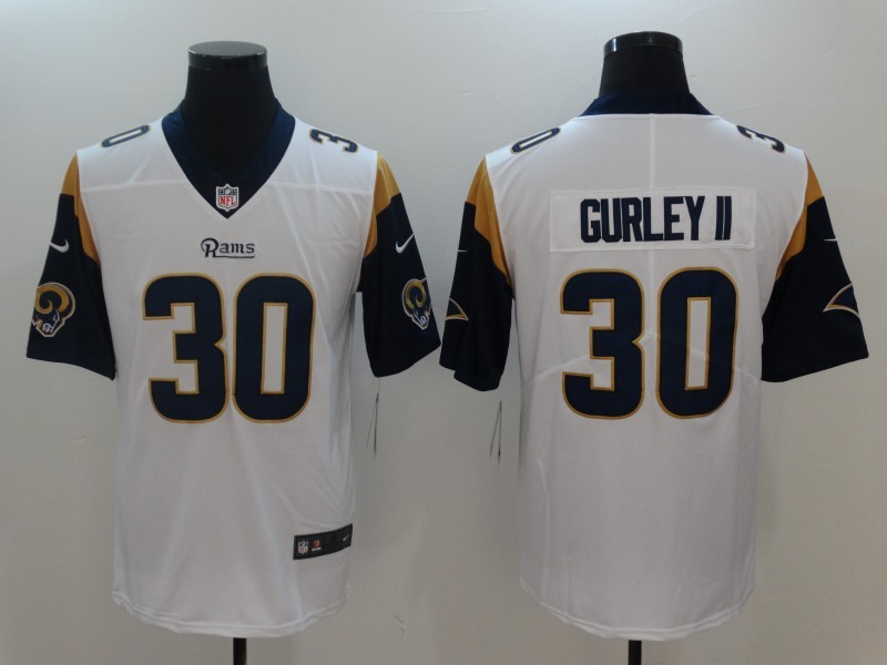 Men's Los Angeles Rams Todd Gurley II #30 White Jersey